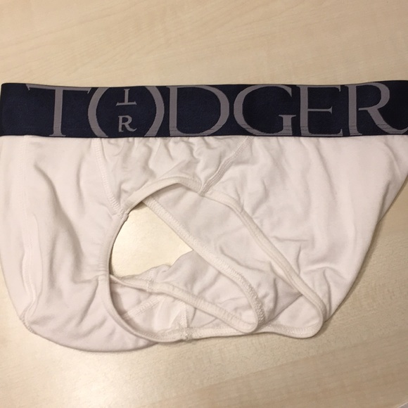 TODGER - (S) High Cut Brief White with Black Band - Picture 5 of 5